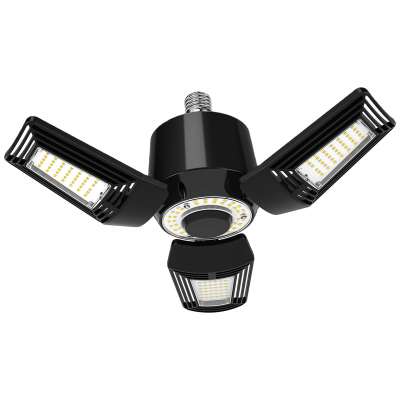 E39 mogul us stock warehouse ceiling light 80w deformable led garage light ETL CETL 120v 240v 3 panels special design adjustable