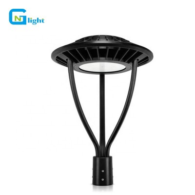 150W 120v 5000k daylight photocell garden fixture led post top light die casting shopping mall circular area light HPS 400W ETL