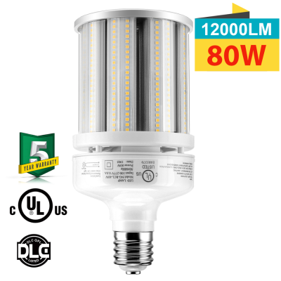 UL cUL DLC 80W Led Corn Light 5000K Mogul Base E39  Replacement 320W Metal Halide/HID/CFL/HPS in LED Street cobra head gymnasium