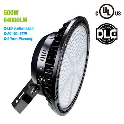 UL cUL DLC LED Stadium light 600W 84000Lm workshop parking lot playground IP65 waterproof