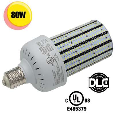 LED Corn cob lights 80W replace 250W metal halide parking lot pole fixture shoebox cobra head wall pack AC100~277V