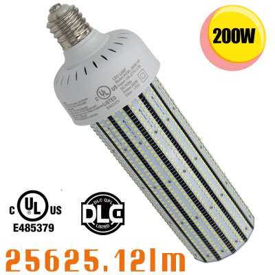 UL cUL DLC 200W LED Corn COB bulbs replace 1000W metal halide HID/MHL/CFL/HPS warehouse grocery garage factory