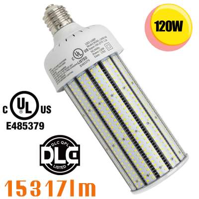 15000 lumen led corn light CE RoHS UL cUL DLC approved 120W warehouse high bay light E39 large mogul socket AC100~277V