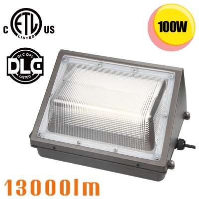 100W LED Wall Pack Light (350-400W HPS/HID Replacement) 13000 Lumens AC100~277V 5 years warranty high bay wall light