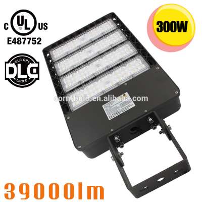 300Watts LED Tennis Court Light Outdoor Fixture for Parking Lot Street 5700K Brightness White IP65 Trunnion Mount Lighting