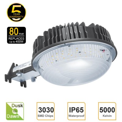 LED Yard light 80W replace 400W metal halide parking lot street road yard pole light AC100~277V IP65 waterproof PC lens