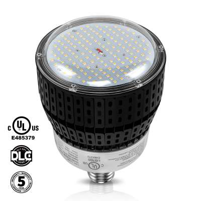 UL cUL DLC 120W LED high bay ceiling light replace 400W metal halide warehouse garage grocery parking lot pole shoebox 100~277V