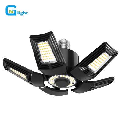 125w LED parking lot light ceiling lights deformable led garage light fixture 140lm/w 5000k daylight E39 mogul lamp base lights