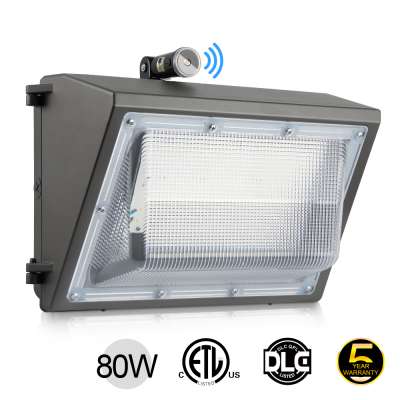 80W LED Wall Pack Lights with Photocell 10400LM Dusk-to-Dawn 5000K Commercial and Industrial Outdoor Security Lighting Fixture