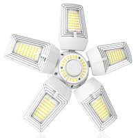 ETL listed 5 leafs White Deformable LED Garage Light 100W 120v 240v LED workshop Commercial parking lot E39 mogul base 5000K